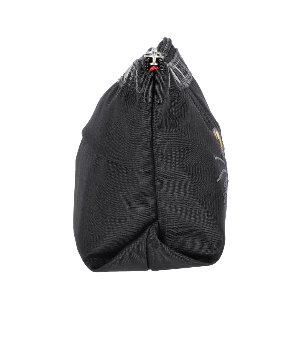 Small Sloan Cosmetic Black Cats Embroidery