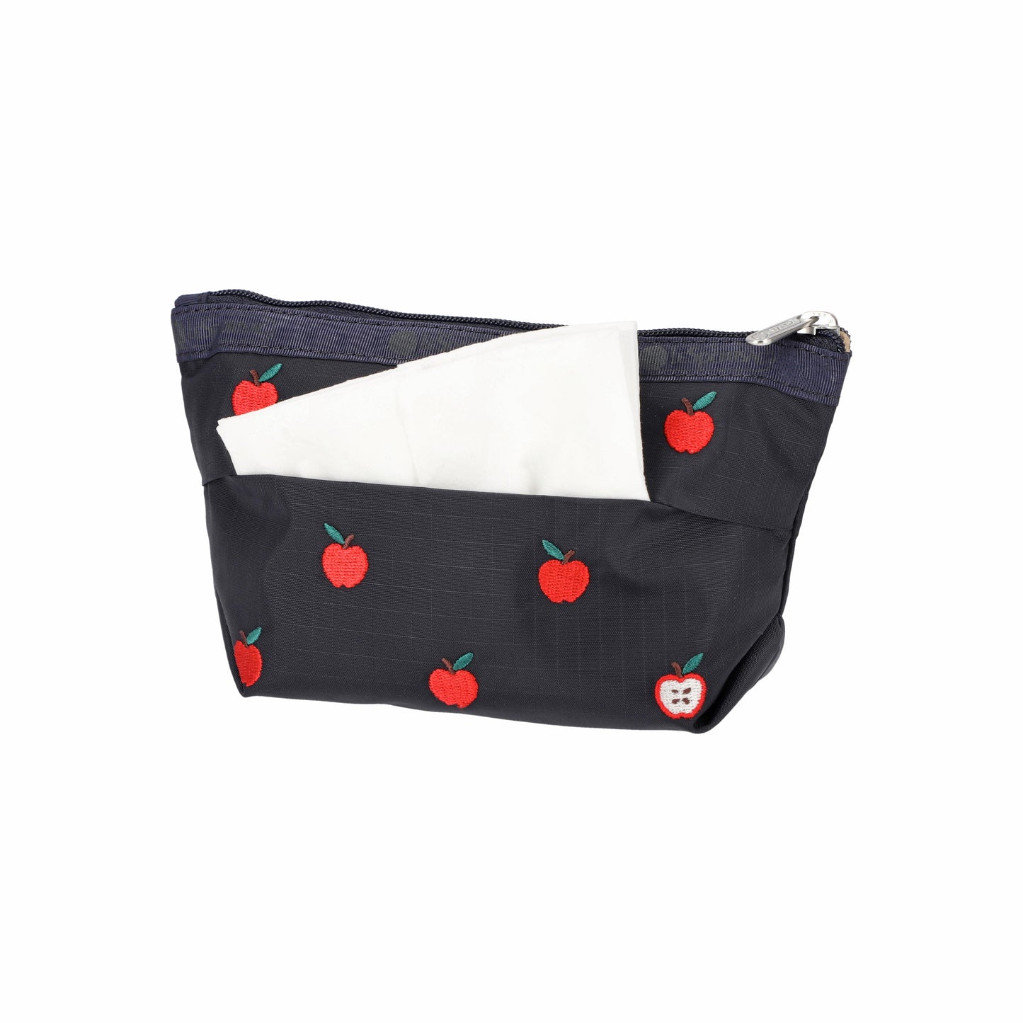 Small Sloan Cosmetic Red Apple Embroidery