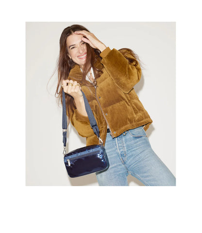 Mirror E/W Phone Crossbody Sapphire