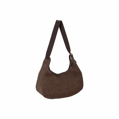 Large Suede Hobo Dark Chocolate Suede