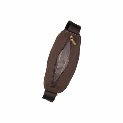 Small Suede Zip Hobo Dark Chocolate Suede