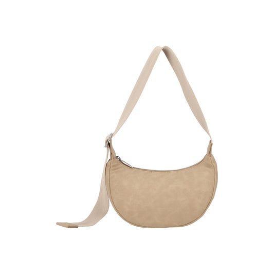 Small Suede Zip Hobo Sandstone Suede