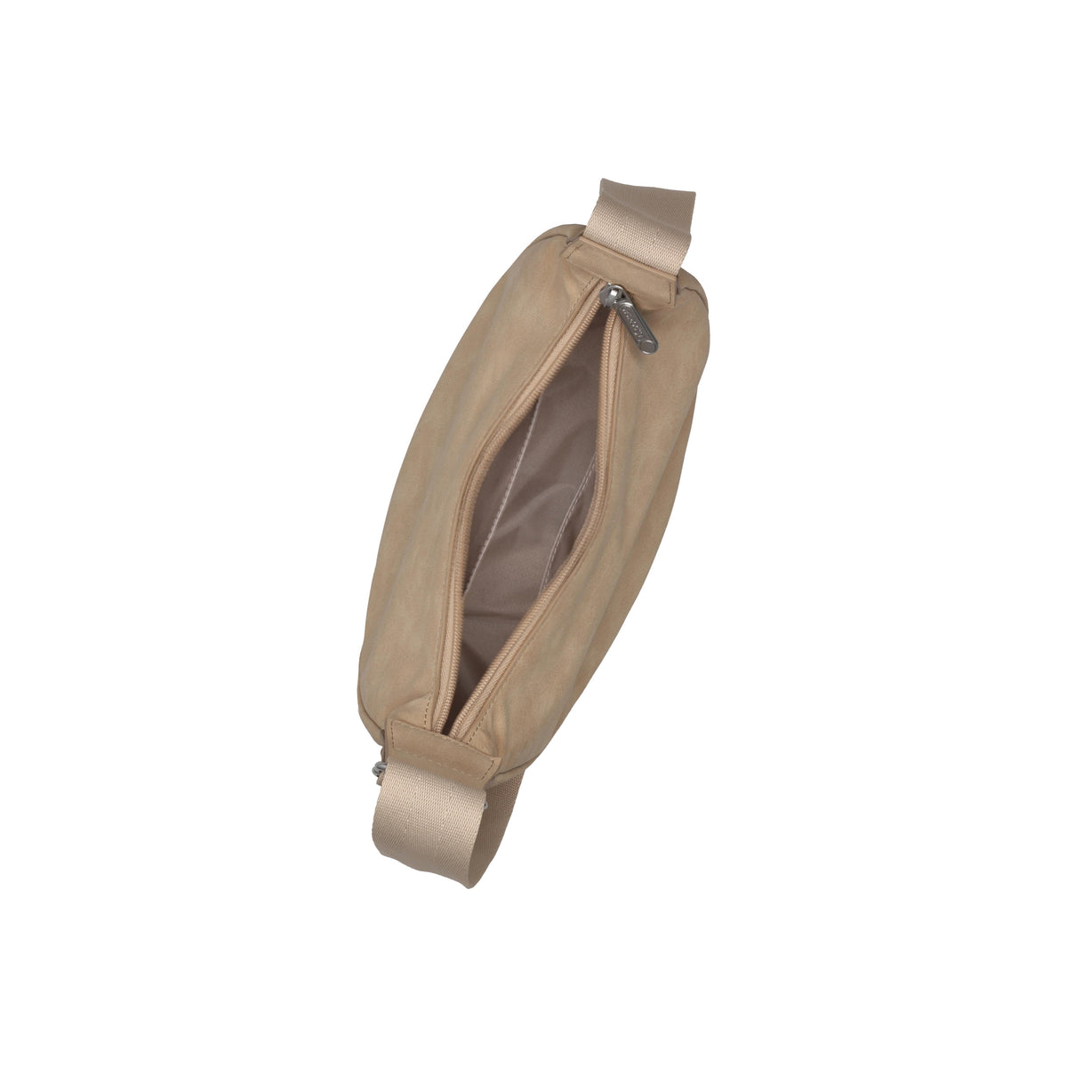 Small Suede Zip Hobo Sandstone Suede