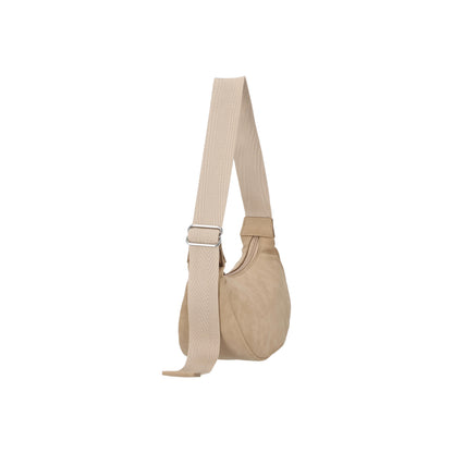 Small Suede Zip Hobo Sandstone Suede