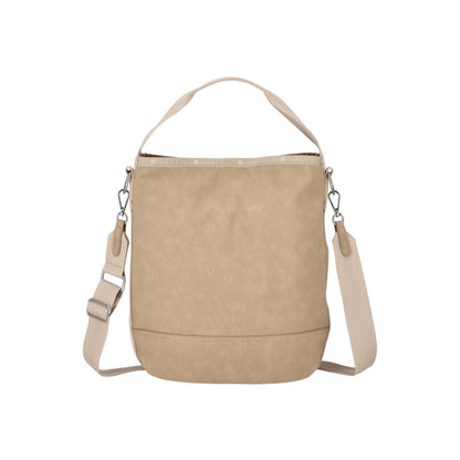 Small Suede Bucket Bag Sandstone Suede