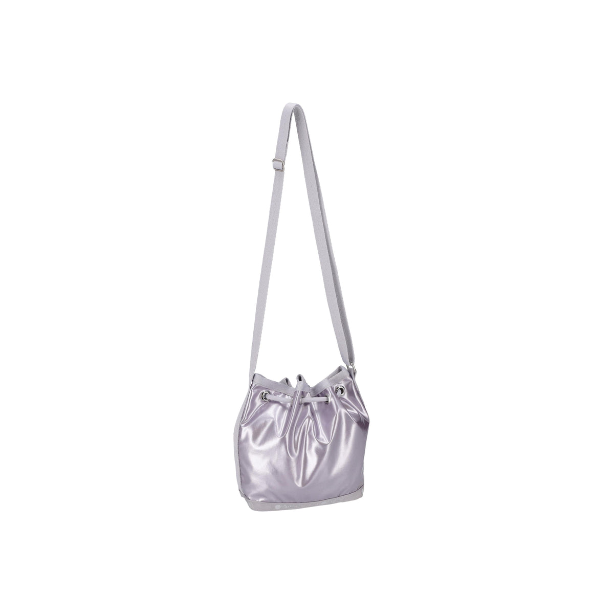 Micro Drawstring Bag Silver Lilac Shine