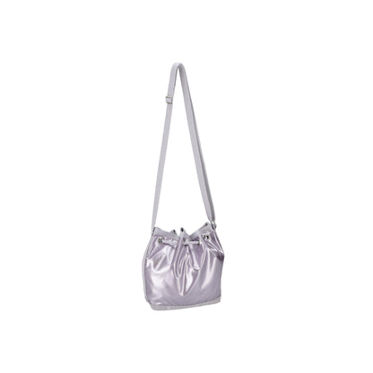 Micro Drawstring Bag Silver Lilac Shine