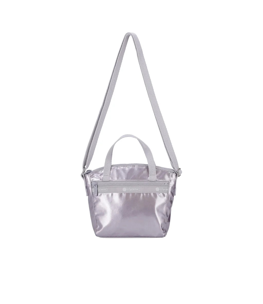 Micro Top Handle Bag Silver Lilac Shine