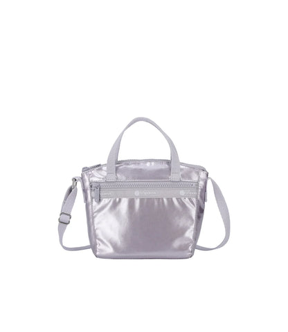 Micro Top Handle Bag Silver Lilac Shine