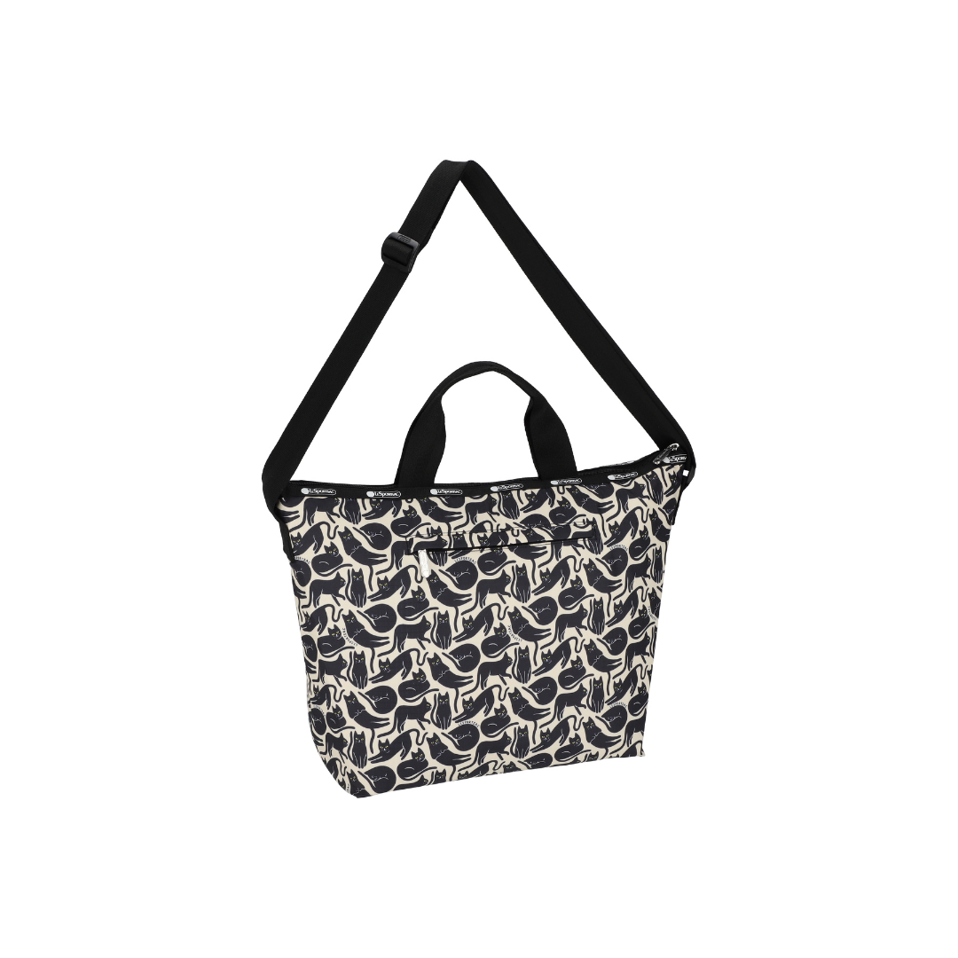 Deluxe Easy Carry Tote Black Cats Silhouette