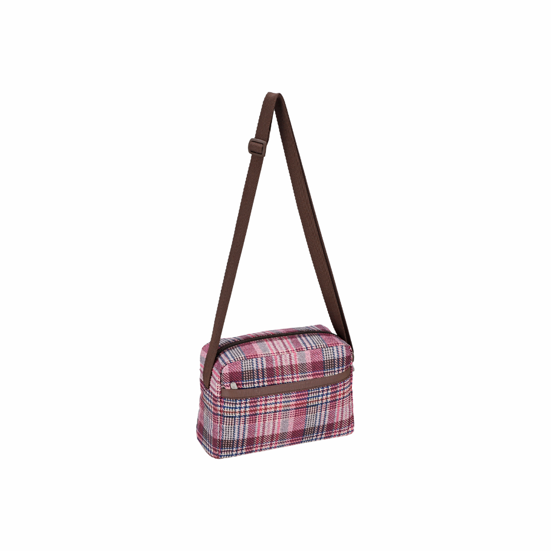 Daniella Crossbody Pink Rosewood Plaid