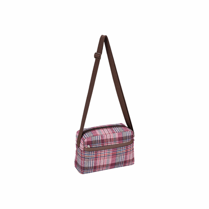Daniella Crossbody Pink Rosewood Plaid