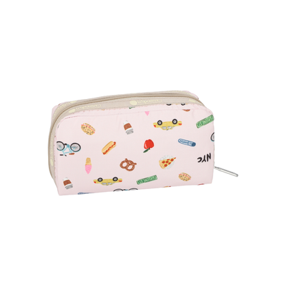Rectangular Cosmetic NYC Icons Pink
