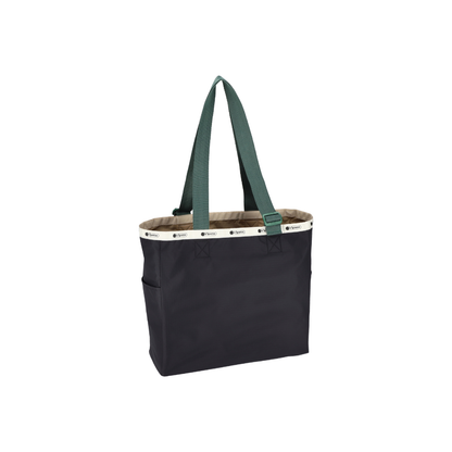 Large Handle Adjustable Tote Deep Sea/Bottle Green Webbing