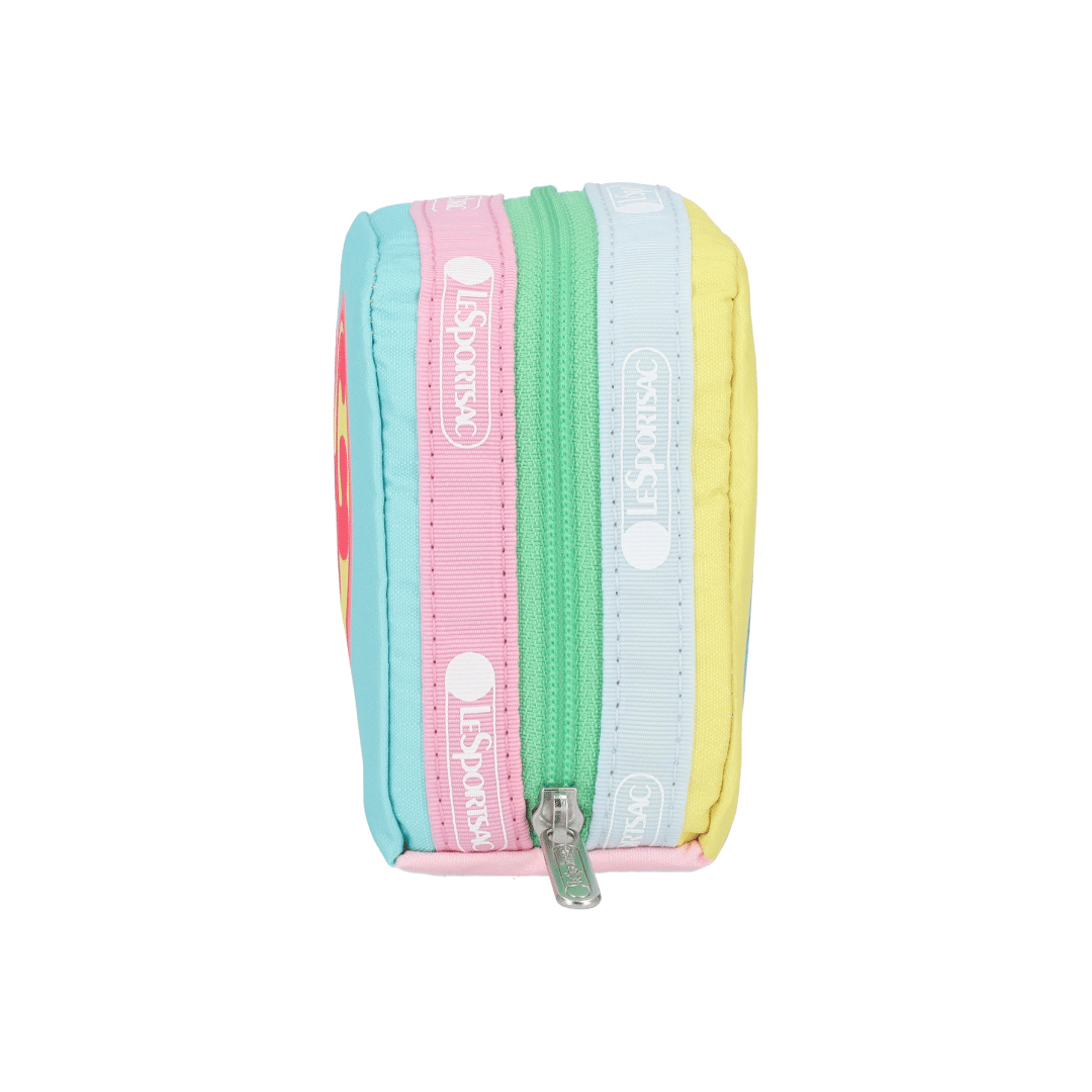 LeSportsac x Powerpuff Girls Square Cosmetic Ppg Yellow/Mint Sq Cosm