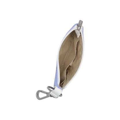 Zip Card Holder Petite Penguins White