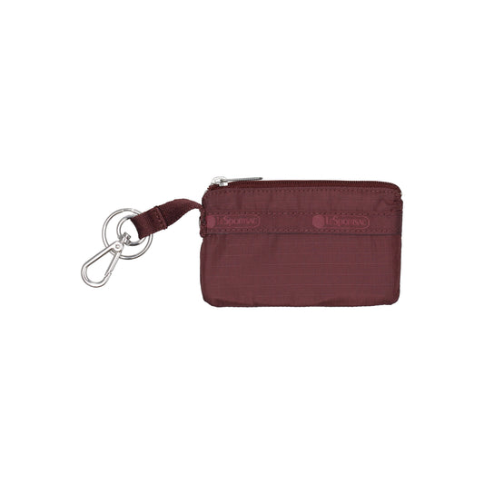 Zip Card Holder Deep Cherry