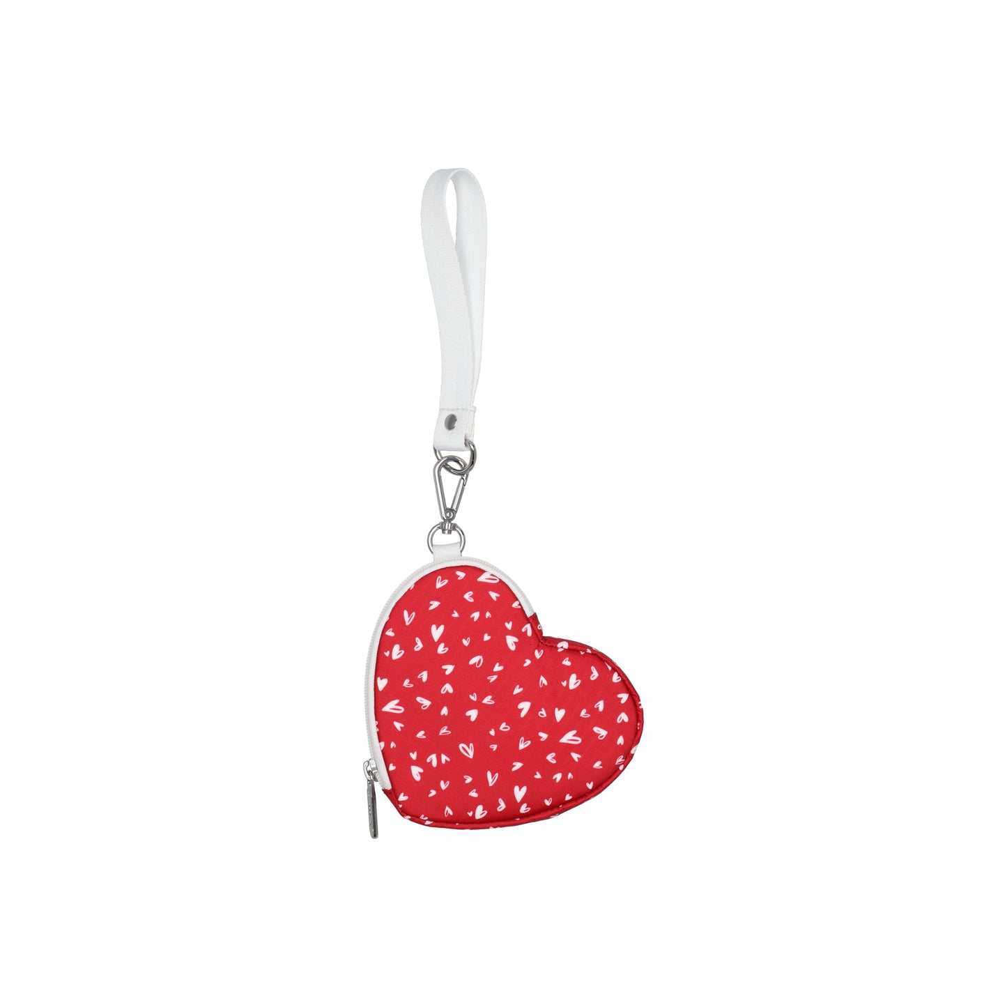 Heart Wristlet Red Mini Hearts White