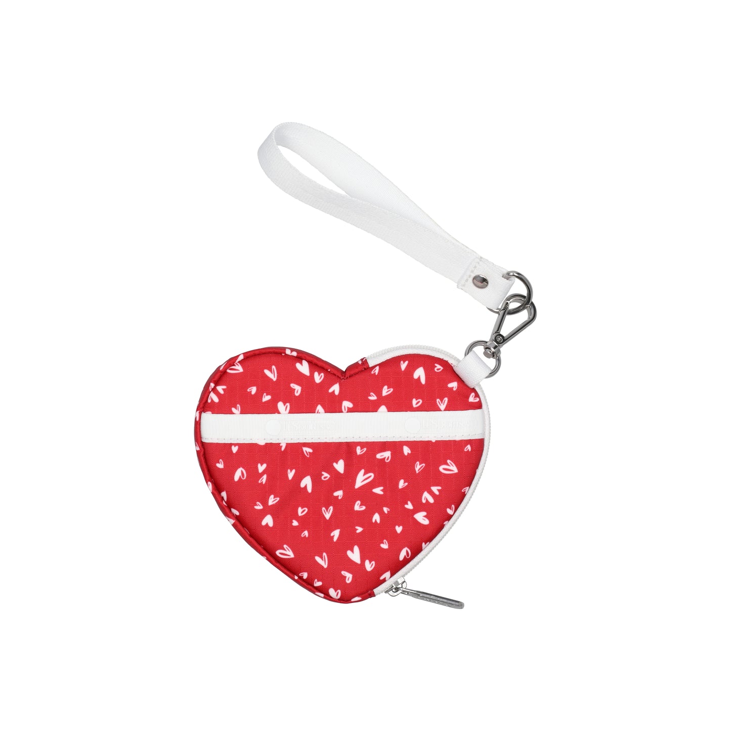 Heart Wristlet Red Mini Hearts White