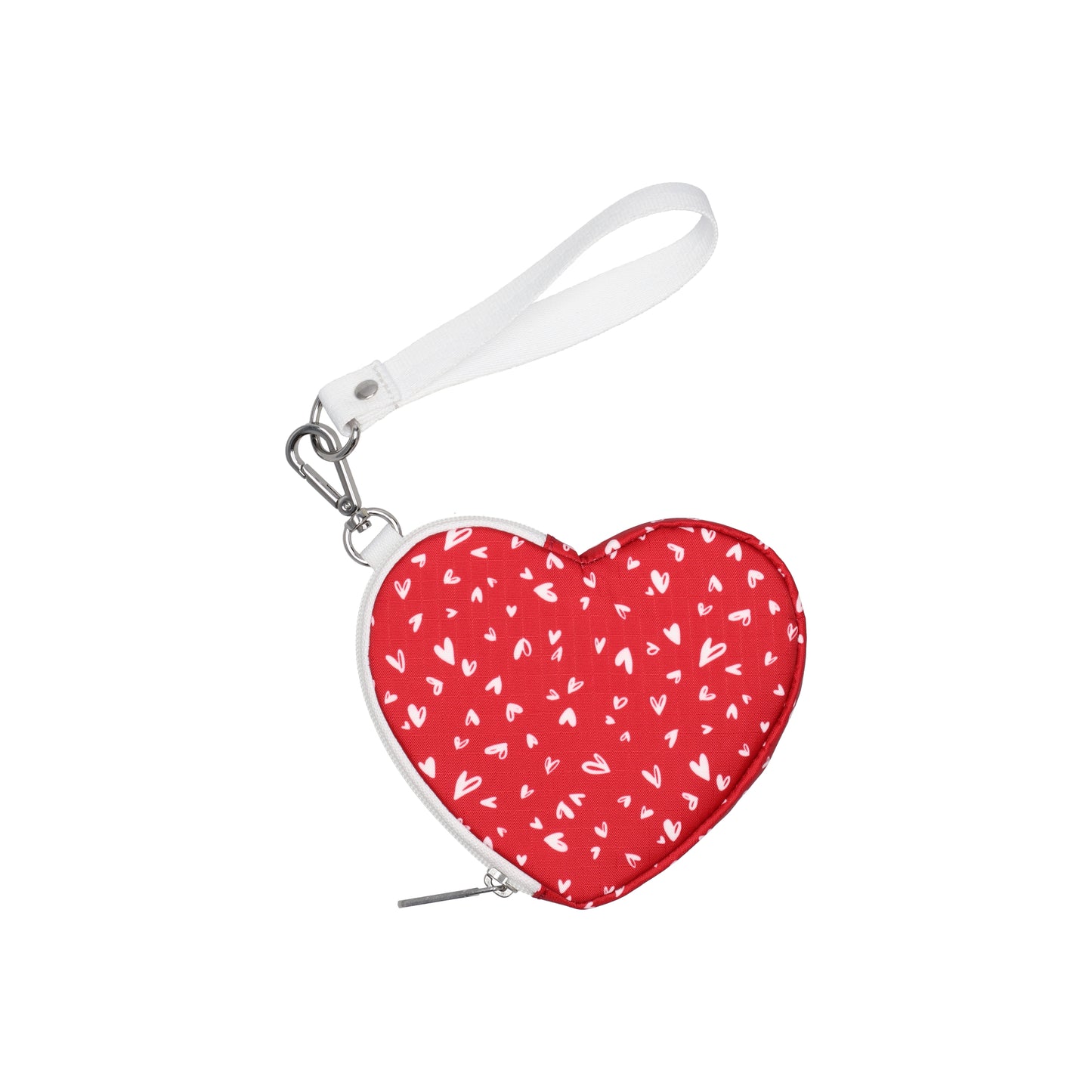 Heart Wristlet Red Mini Hearts White