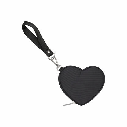 Heart Wristlet Recycled Black