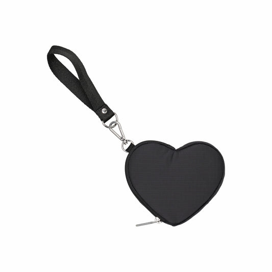 Heart Wristlet Recycled Black