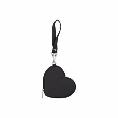 Heart Wristlet Recycled Black