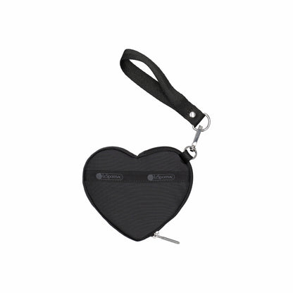 Heart Wristlet Recycled Black