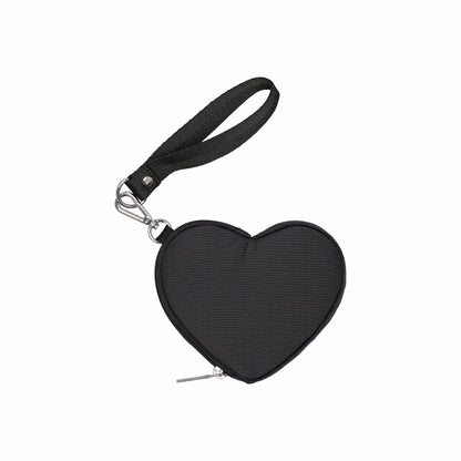 Heart Wristlet Recycled Black