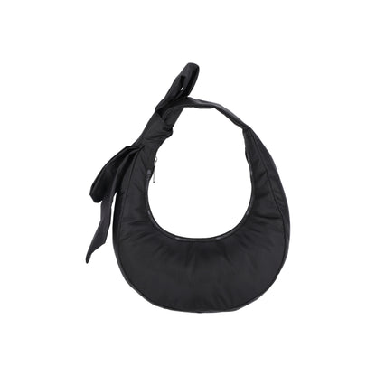 Bow Crescent Shoulder Black Bows