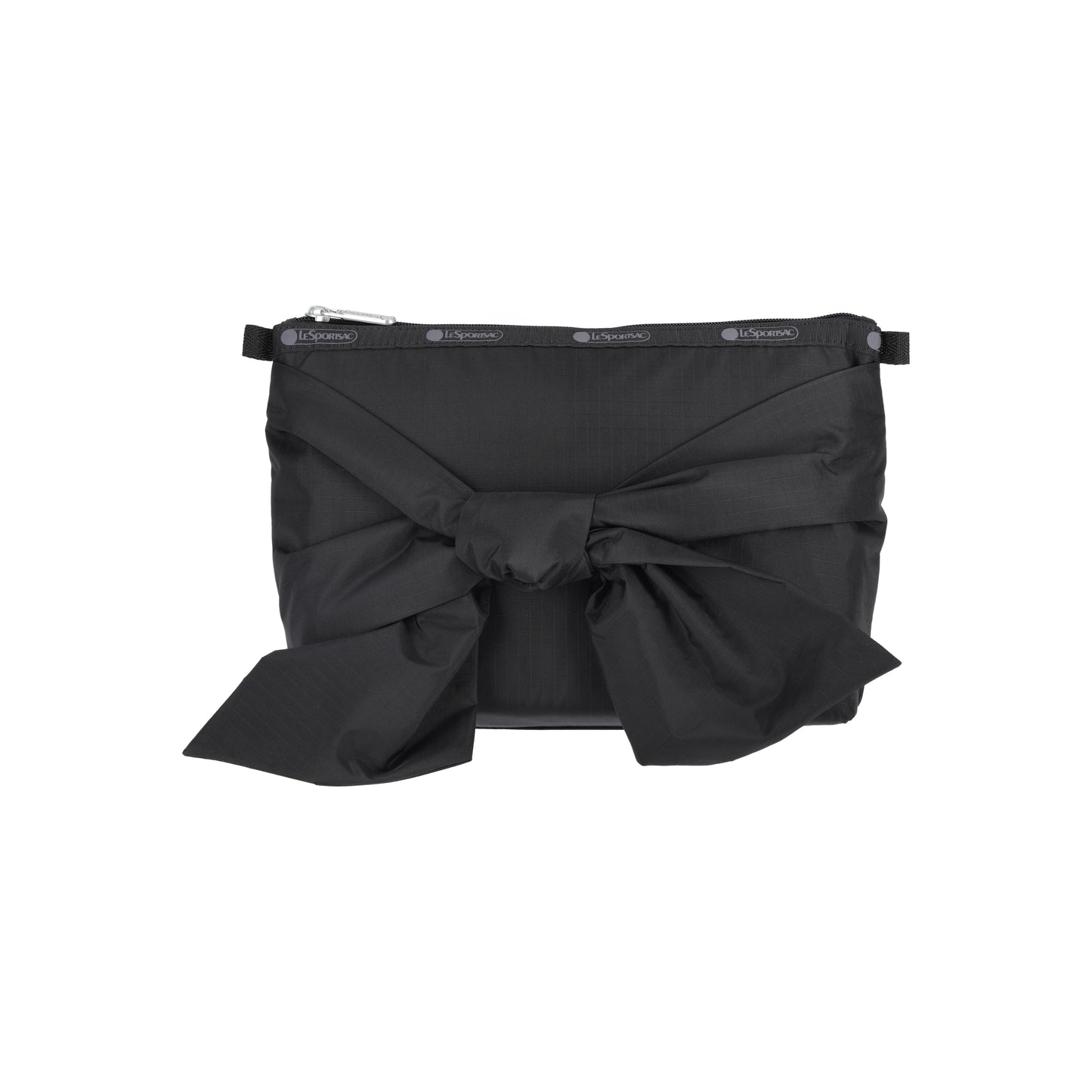 Bow Cosmetic Clutch Black Bows