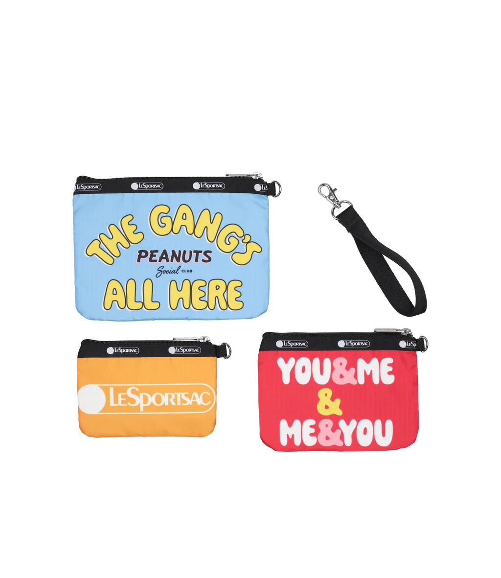 Lesportsac x Peanuts Wristlet Pouch Set