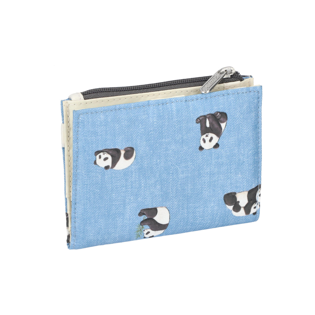 Small Wallet Relaxing Panda Indigo