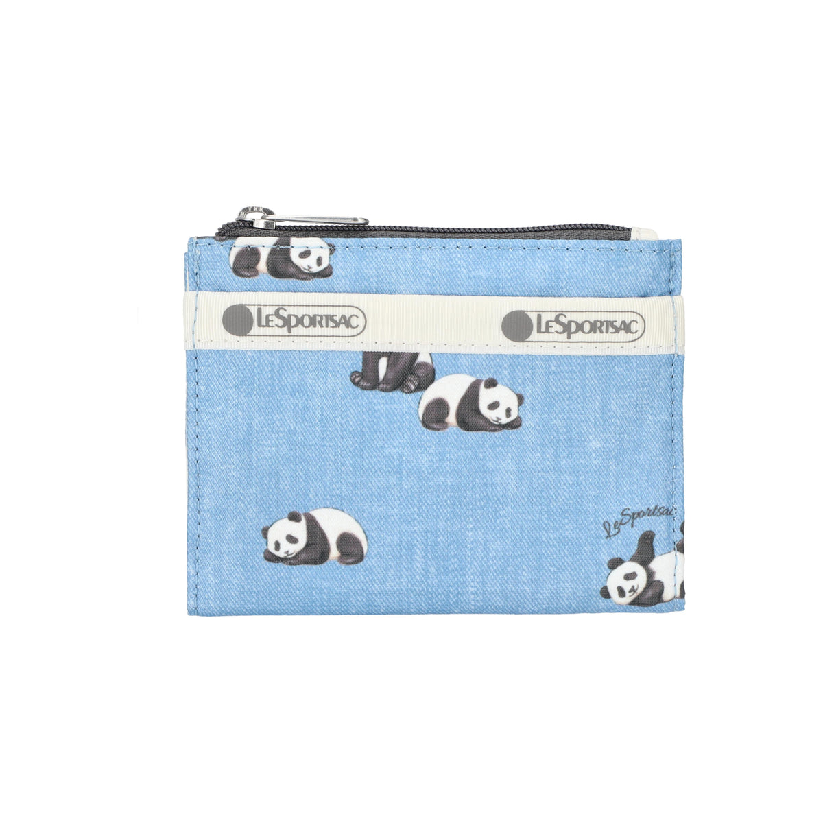 Small Wallet Relaxing Panda Indigo