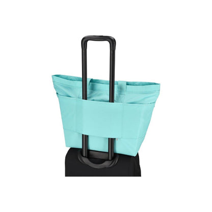 Carlin Zip Top Tote Bag Pale Turquoise