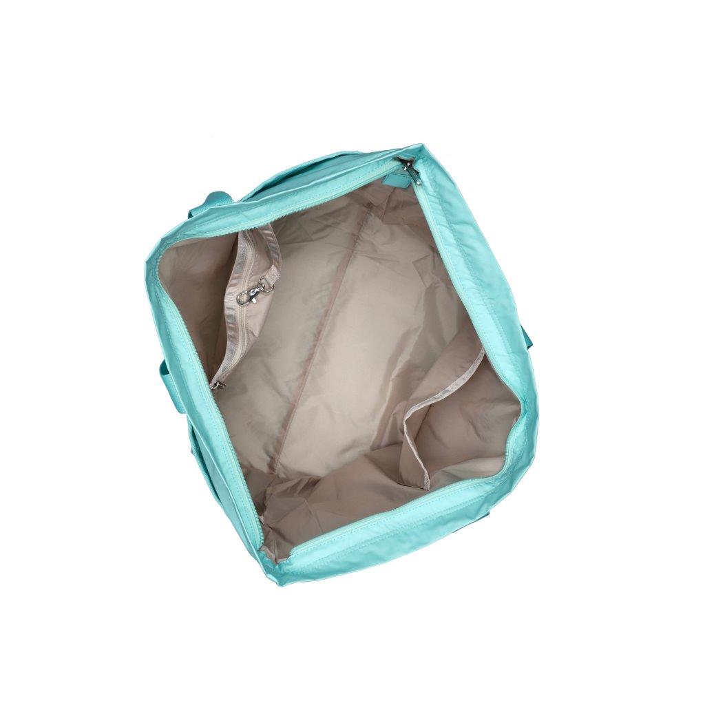 Carlin Zip Top Tote Bag Pale Turquoise