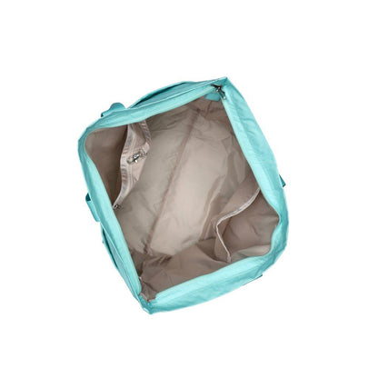 Carlin Zip Top Tote Bag Pale Turquoise