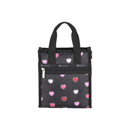 Mini N/S Tote Scattered Heart Stickers