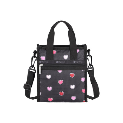 Mini N/S Tote Scattered Heart Stickers