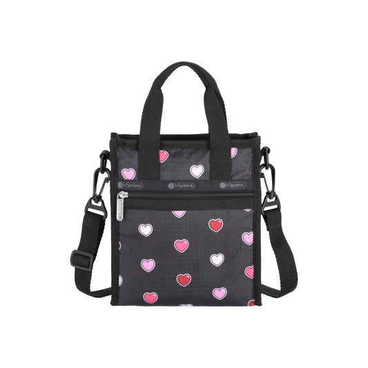 Mini N/S Tote Scattered Heart Stickers