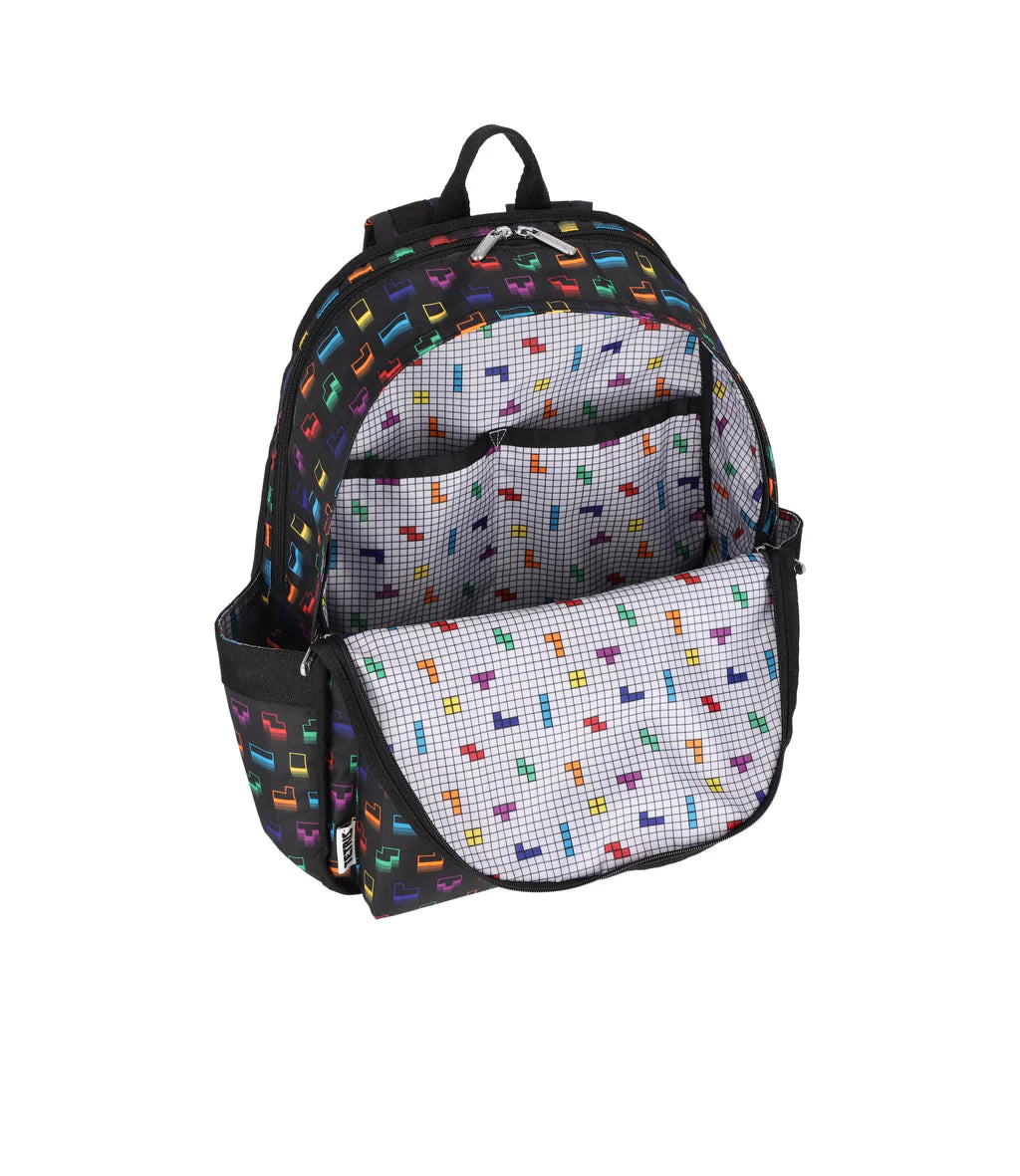 LeSportsac x Tetris Route Backpack Tetris Falling Blocks