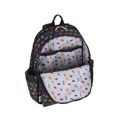 LeSportsac x Tetris Route Backpack Tetris Falling Blocks