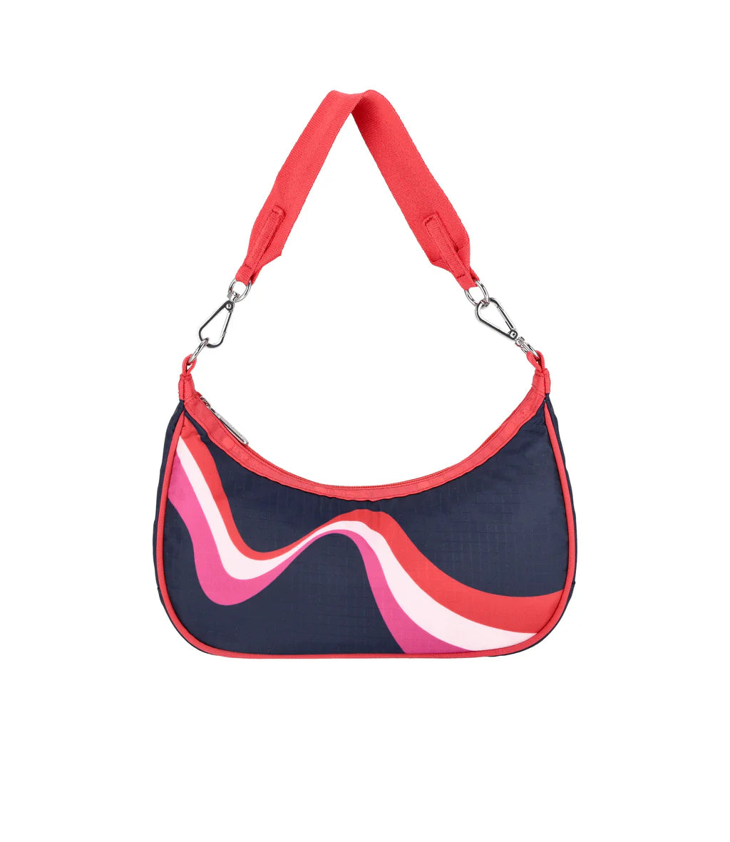 Small Convertible Hobo Bag Retro Waves