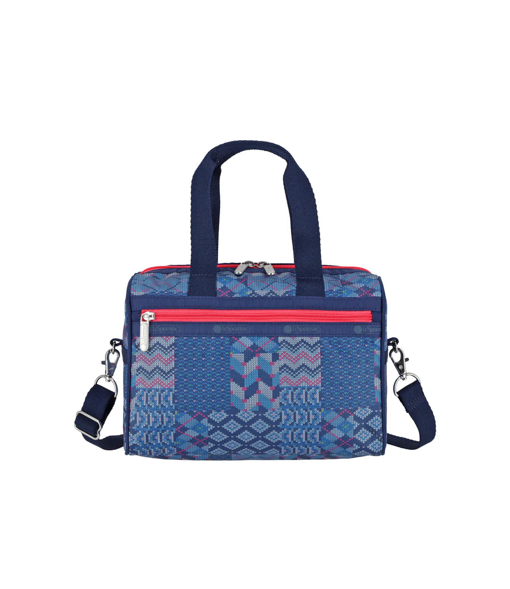Patchwork Knit Everyday Small Satchel
