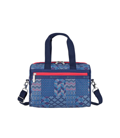 Patchwork Knit Everyday Small Satchel