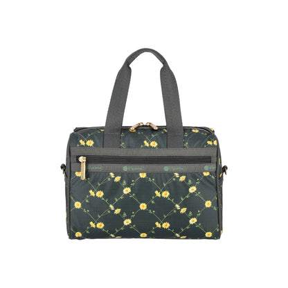 Everyday Small Satchel Daisy Cross Green