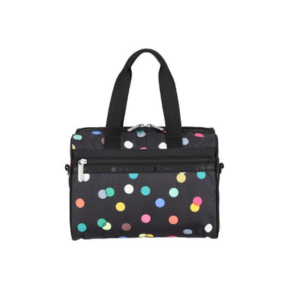 Everyday Small Satchel Multicolor Dots Black