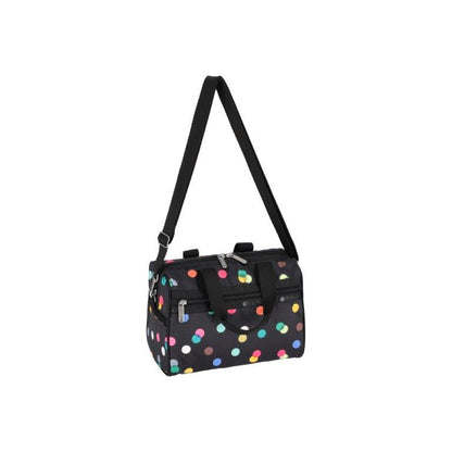 Everyday Small Satchel Multicolor Dots Black