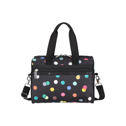 Everyday Small Satchel Multicolor Dots Black