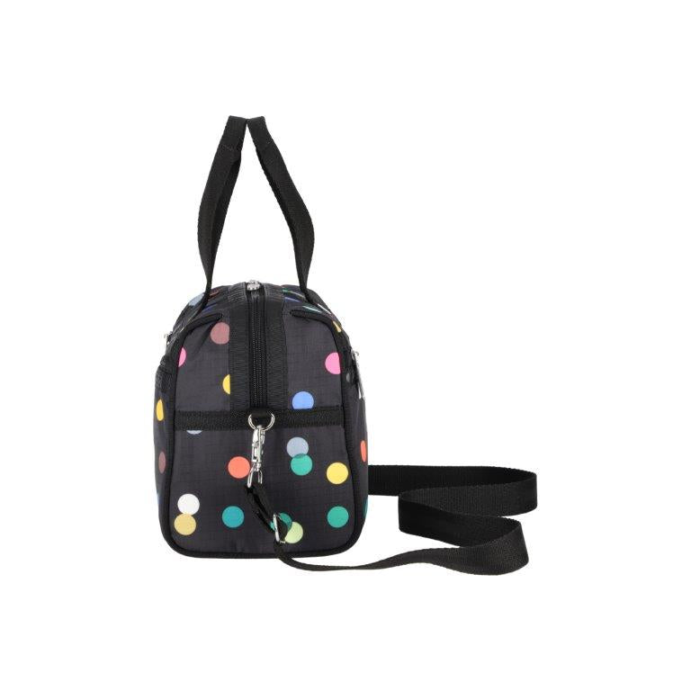 Everyday Small Satchel Multicolor Dots Black